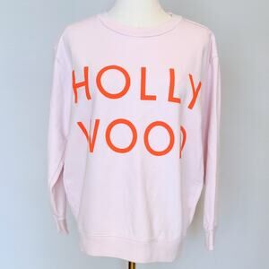 J. Crew " HOLLYWOOD" Graphic Sweatshirt in Pink/Orange Size Med